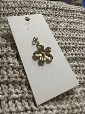 J. Crew Gold Flower Charm/ Pendant